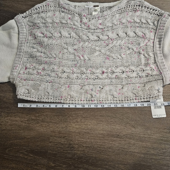 NWT Free People White Cable Knit Oversized Sweater sz XS - Picture 13 of 14
